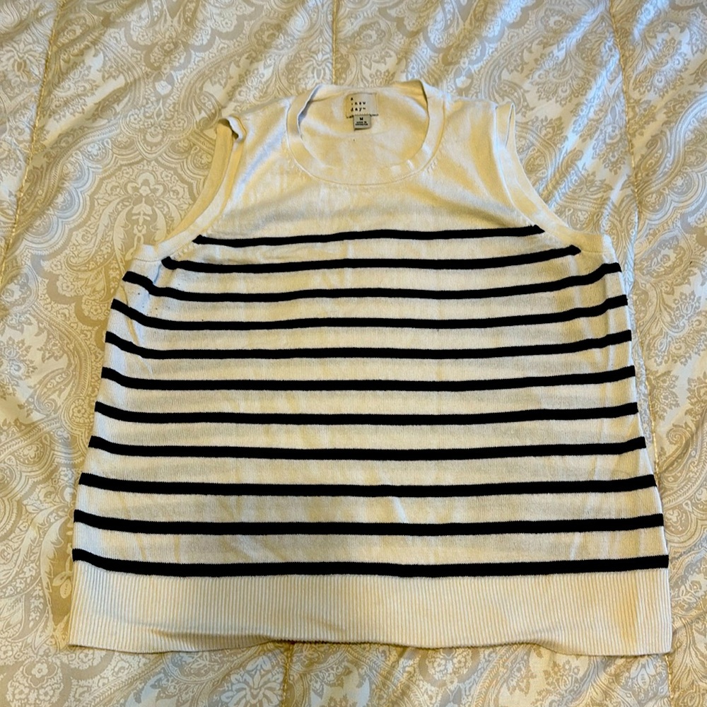 Striped sweater tank/vest